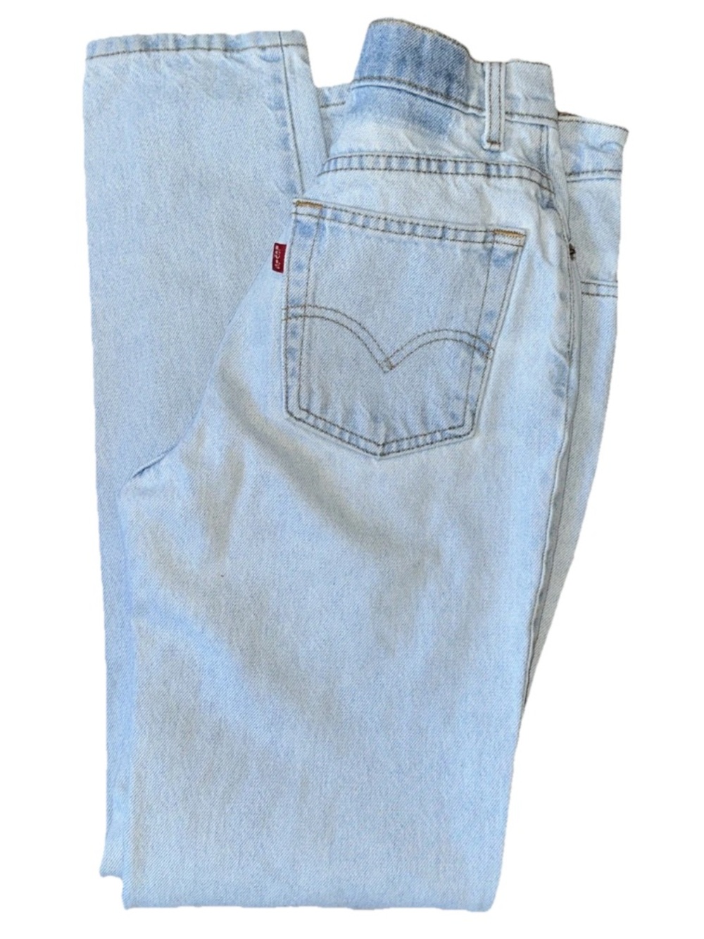 Vintage 90s Levi's Jeans 512 Slim Taper Made in USA Light Wash High Waist Size 5